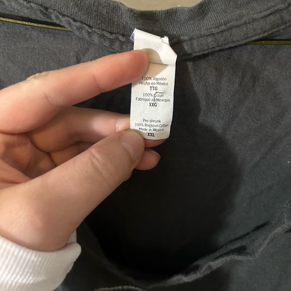 buddha hippie boho yoga modern gray white 100% cotton lounge t shirt top sz XXL - Picture 4 of 5